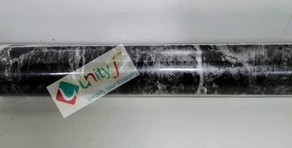 Unityj Uk Furniture Abyssaly Marble Sticky Back Plastic Black Vinyl Wrap, 1.8 Meter Square 1 07