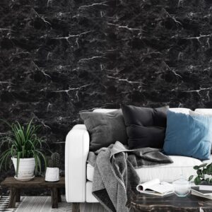Unityj Uk Furniture Abyssaly Marble Sticky Back Plastic Black Vinyl Wrap 2 10