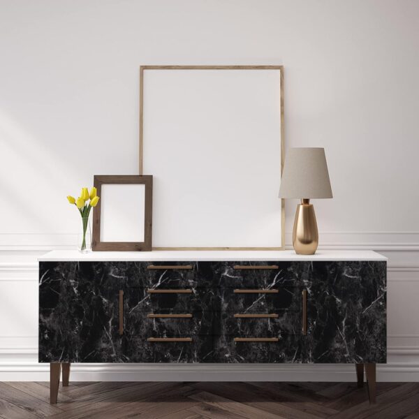 Unityj Uk Furniture Abyssaly Marble Sticky Back Plastic Black Vinyl Wrap 3 09