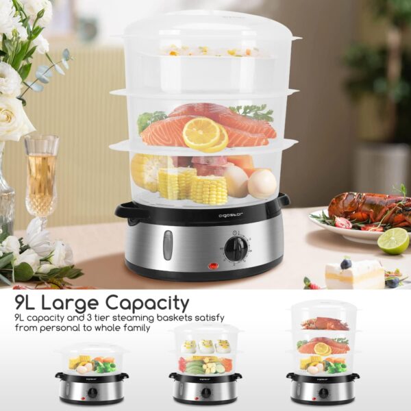 Unityj Uk Kitchen Appliances Aigostar 3 Tier Food Steamer 1 1617