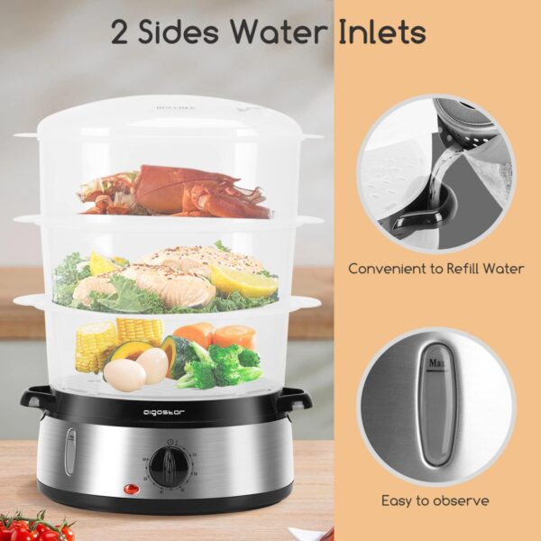 Unityj Uk Kitchen Appliances Aigostar 3 Tier Food Steamer 3 1615