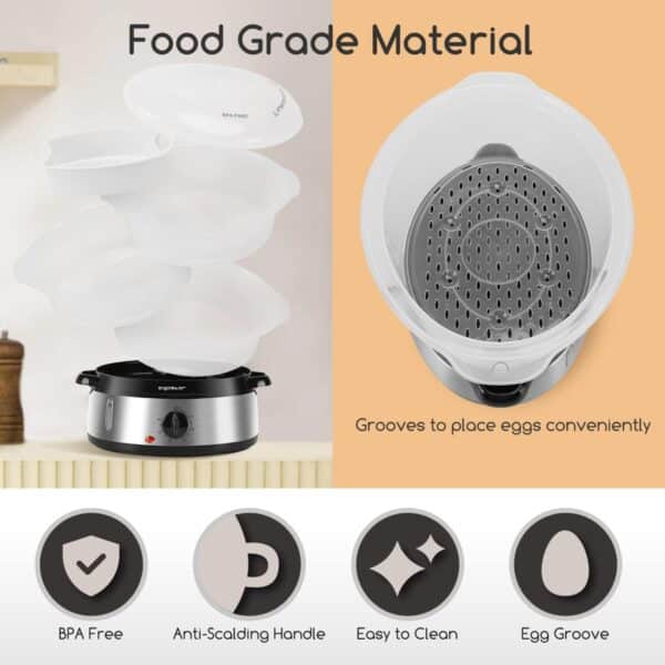 Unityj Uk Kitchen Appliances Aigostar 3 Tier Food Steamer 4 1614