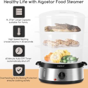 Unityj Uk Kitchen Appliances Aigostar 3 Tier Food Steamer 5 1613