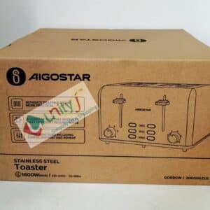Unityj Uk Kitchen Appliances Aigostar Toaster 4 Slice Stainless Steel Toaster 2 1576