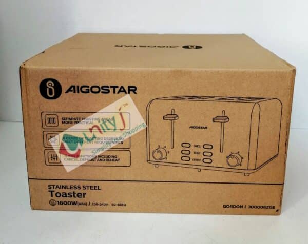 Unityj Uk Kitchen Appliances Aigostar Toaster 4 Slice Stainless Steel Toaster 2 1576