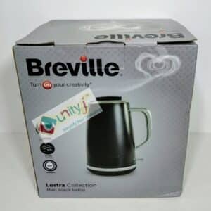 Unityj Uk Kitchen Appliances Breville Lustra Electric Kettle 1.7 L 3kW Fast Boil Matt Black [VKT173] 1 1584