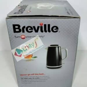 Unityj Uk Kitchen Appliances Breville Lustra Electric Kettle 1.7 L 3kW Fast Boil Matt Black [VKT173] 2 1585