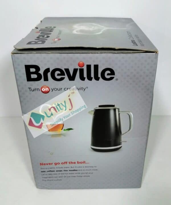 Unityj Uk Kitchen Appliances Breville Lustra Electric Kettle 1.7 L 3kW Fast Boil Matt Black [VKT173] 2 1585
