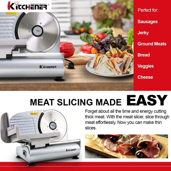 Unityj Uk Kitchen Appliances KITCHENER Meat Deli Cheese Food Slicer 2 1523