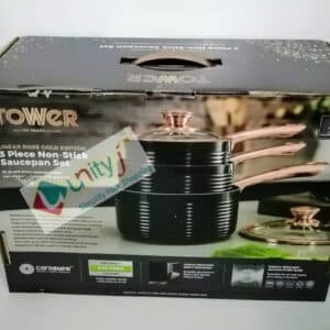 Unityj Uk Kitchen Appliances Tower T800001RB Linear Non Stick Induction Saucepans Sets 2 1529