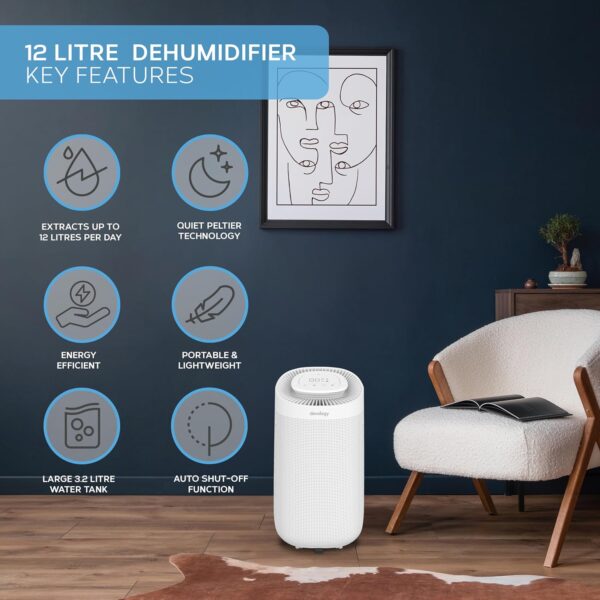 Unityj Uk Appliances Devology 12L Per Day Digital Dehumidifier 1 676