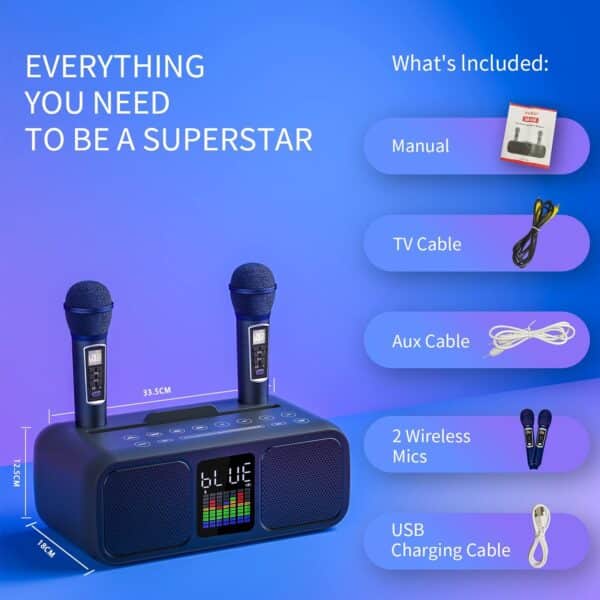 Unityj Uk Audio Video Karaoke Machine For Adults & Kids 5 298