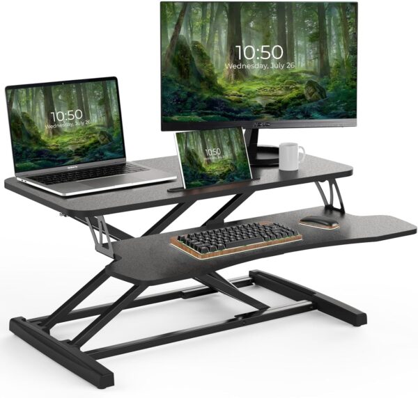 Unityj Uk Computers 32 Inch Standing Desk Converter 1340