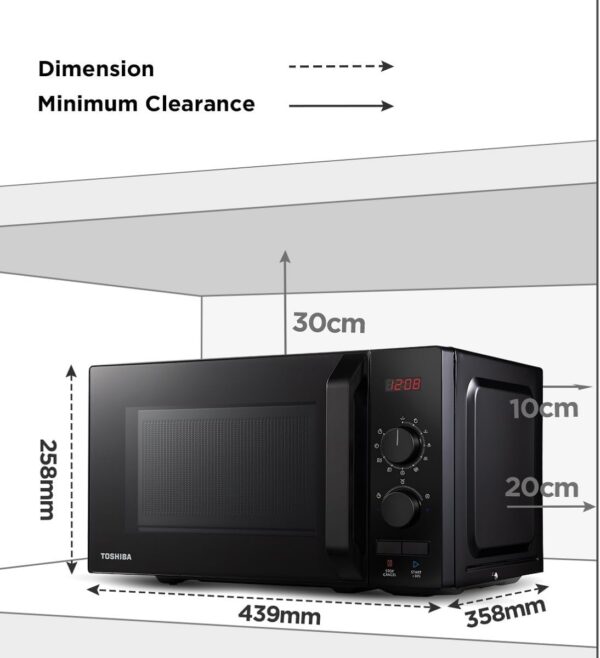 Unityj Uk Kitchen Appliances Toshiba 800w 20L Microwave Oven 4 1722