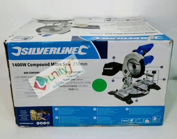 Unityj Uk Tools Silverline 262705 DIY 1400W Compound Mitre Saw 278
