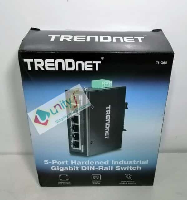 Unityj Uk Computers TRENDnet TI G50 5 Port Hardened Industrial Gigabit DIN Rail Switch 1425
