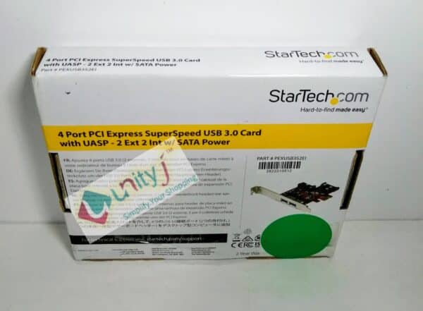 Unityj Uk Computers StarTech 4 Port PCI Express USB 3.0 Card 1532