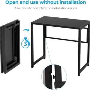Unityj Uk Computers GreenForest Folding Desk 80 CM Black 2 1620