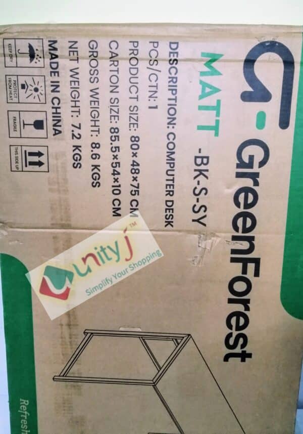 Unityj Uk Computers GreenForest Folding Desk Black 80Cm 1623