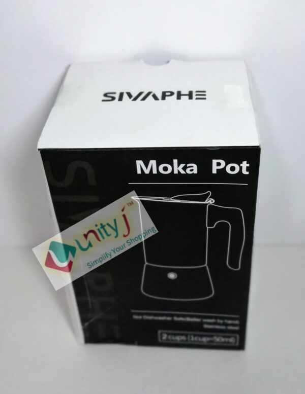 Unityj Uk Kitchen Appliances Sivaphe Moka Pot Stovetop Espresso Maker, 100ml 1840