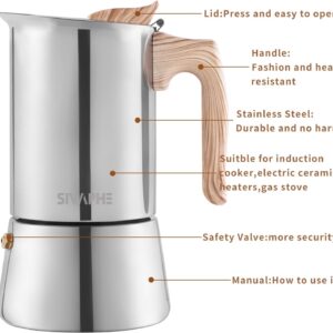 Unityj Uk Kitchen Appliances Sivaphe Stovetop Espresso Maker 200ml 2 1849