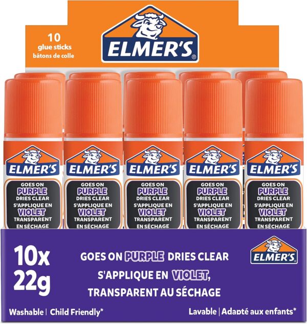 Unityj Uk Office Elmer's Disappearing Purple Glue Sticks, 508