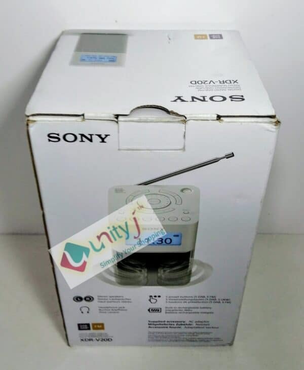Unityj Uk Audio Video Sony XDR V20D Radio DAB+ With Stereo Speakers White 2 393