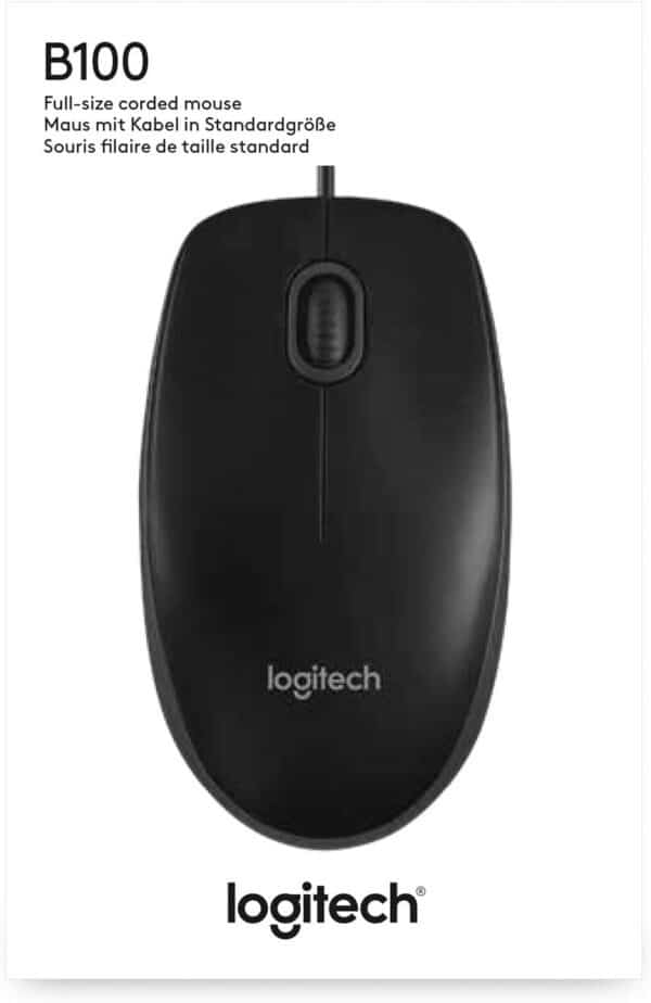 Unityj Uk Computers Logitech B100 Wired USB Mouse 6 1709
