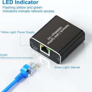 Unityj Uk Computers MEQATS Gigabit Ethernet Splitter 5 1738