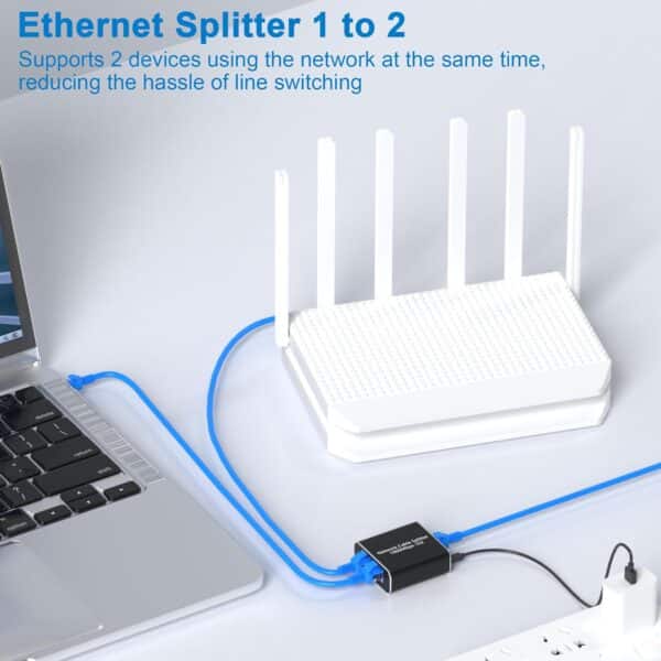 Unityj Uk Computers MEQATS Gigabit Ethernet Splitter 6 1737