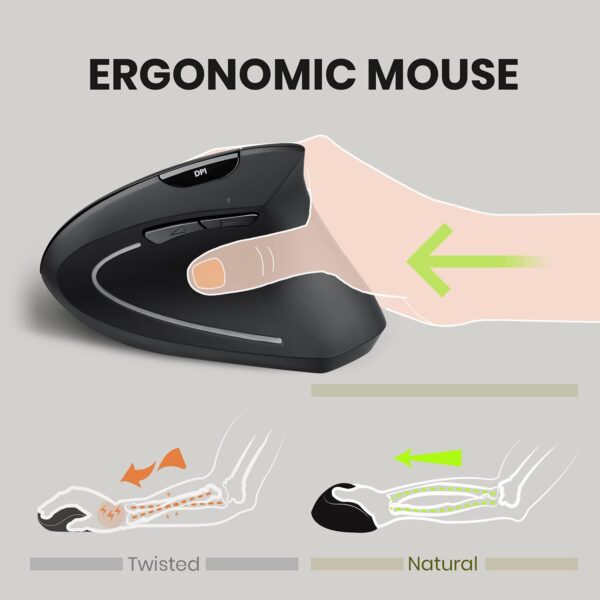 Unityj Uk Computers Perixx Ergonomic Vertical Wireless Mouse 1 1675