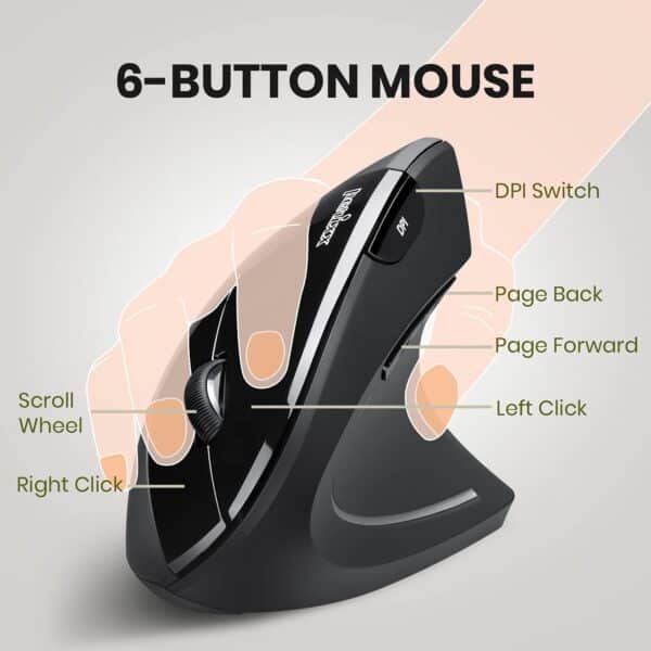 Unityj Uk Computers Perixx Ergonomic Vertical Wireless Mouse 2 1674
