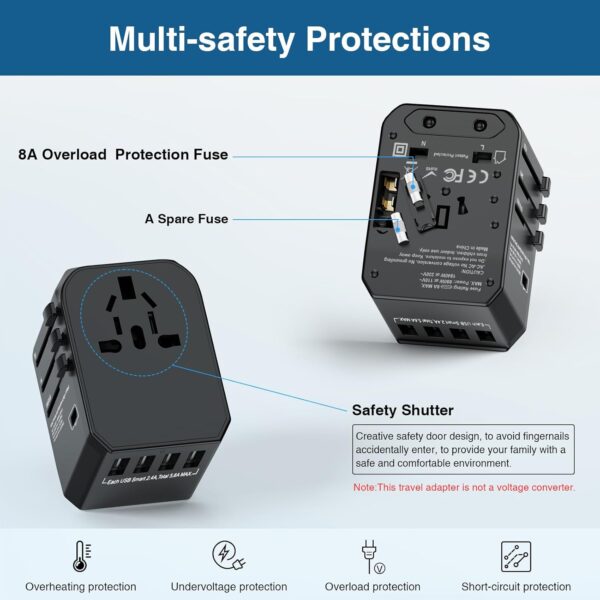 Unityj Uk Electronics Universal Travel Adapter 4 113