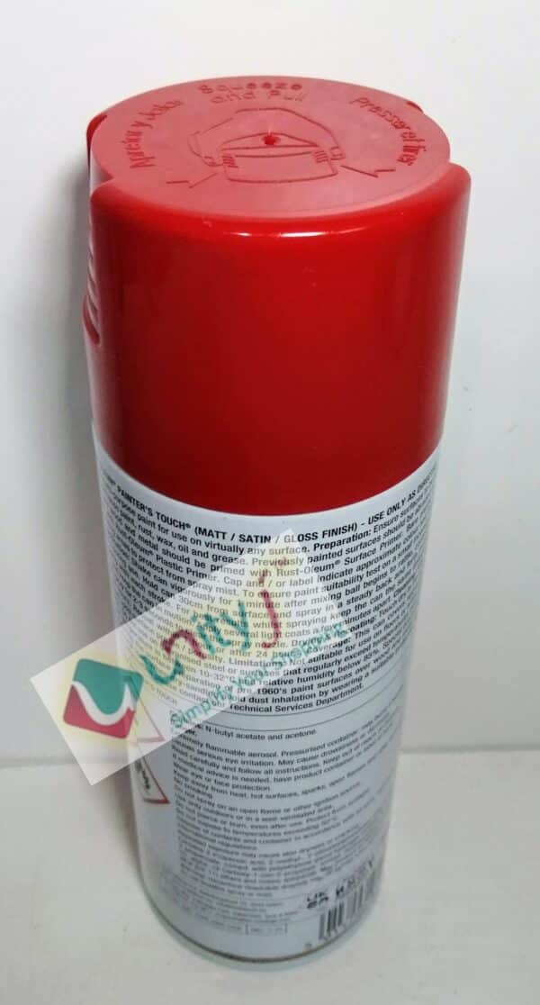 Unityj Uk Furniture Rust Oleum 400ml Painter's Touch Spray Paint Cherry Red Gloss 1 22