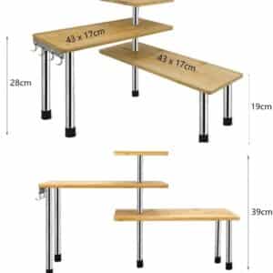 Unityj Uk Household MEQATS 3 Tier Storage Shelves 3 610