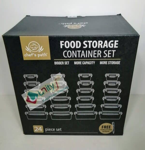 Unityj Uk Kitchen Appliances Chef's Path Food Containers With Lids 48 Piece 1909