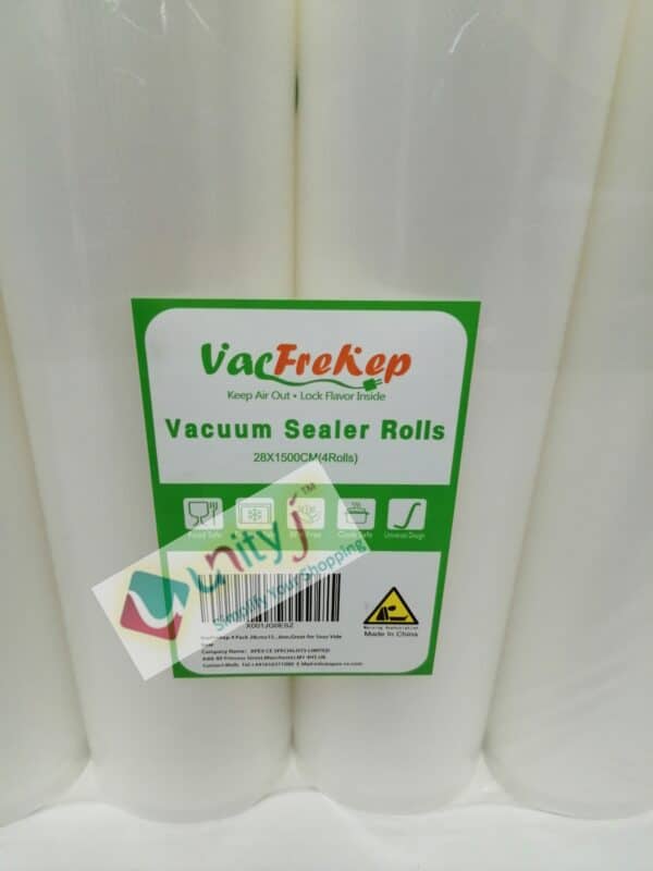 Unityj Uk Kitchen Appliances VacFreKep 4 Pack 20cmx15m Vacuum Sealer Bags 1 1945