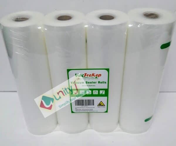 Unityj Uk Kitchen Appliances VacFreKep 4 Pack 20cmx15m Vacuum Sealer Bags 1944