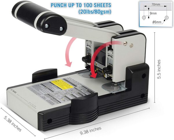 Unityj Uk Office Carl MFG Heavy Duty 2 Hole Punch 6 519