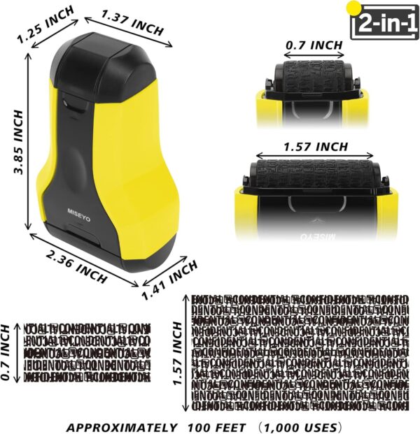 Unityj Uk Office Miseyo 2 In 1 Identity Theft Protection Roller Stamp 1 576