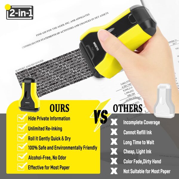 Unityj Uk Office Miseyo 2 In 1 Identity Theft Protection Roller Stamp 6 571