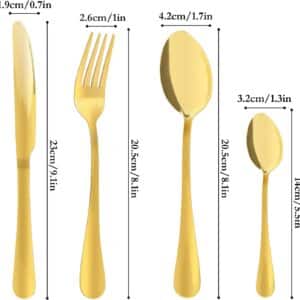 Unityj Uk Kitchen MEQATS 32 Piece Stainless Steel Cutlery Set 1 104