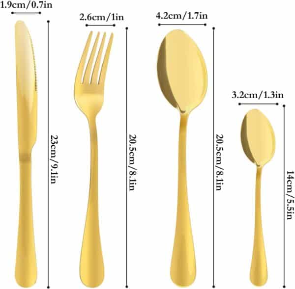Unityj Uk Kitchen MEQATS 32 Piece Stainless Steel Cutlery Set 1 104