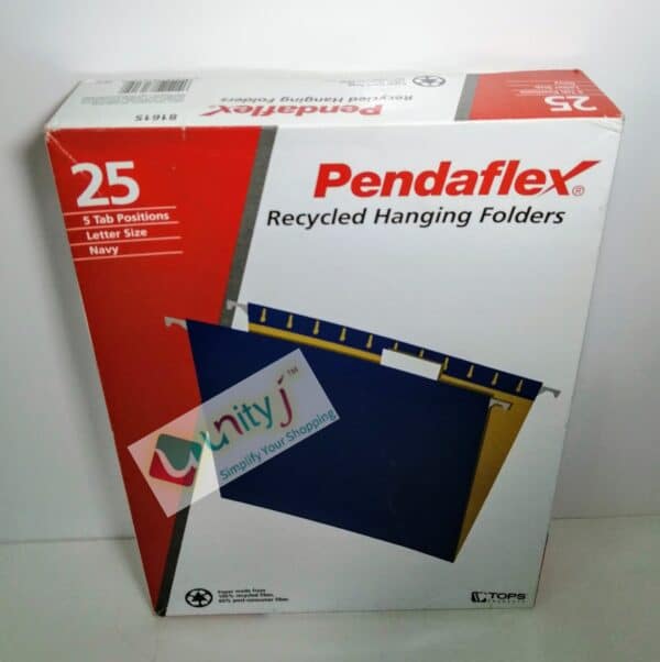 Unityj Uk Office Pendaflex Hanging File Folders, Recycled, Letter Size, Navy 611