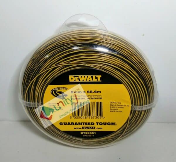 Unityj Uk Tools DEWALT DT20651 QZ Trimmer Line 2mm X 68.6m 317