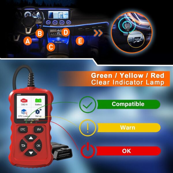 Unityj Uk Automotive Parts Accessories IKiKin OBD2 Scanner Car Diagnostic Tool 6 138