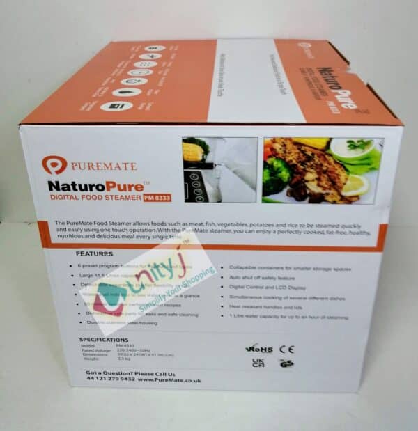 Unityj Uk Kitchen Appliances NaturoPure Food Steamer 11.5L Capacity 1 2006