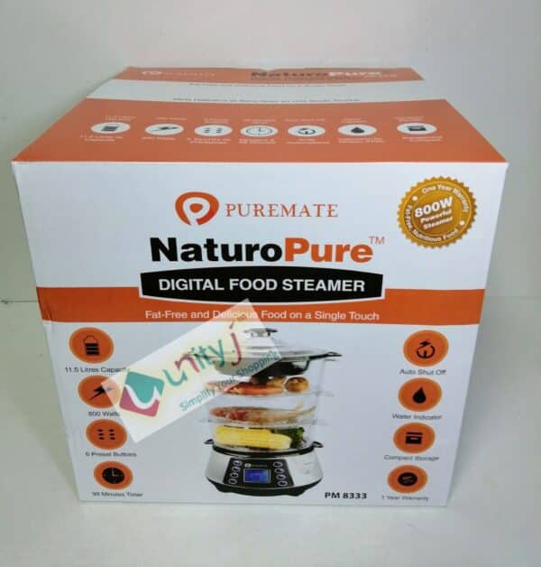 Unityj Uk Kitchen Appliances NaturoPure Food Steamer 11.5L Capacity 2005