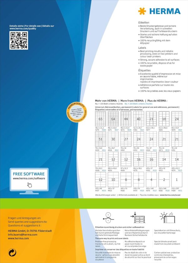 Unityj Uk Office HERMA Self Adhesive Labels 1 622