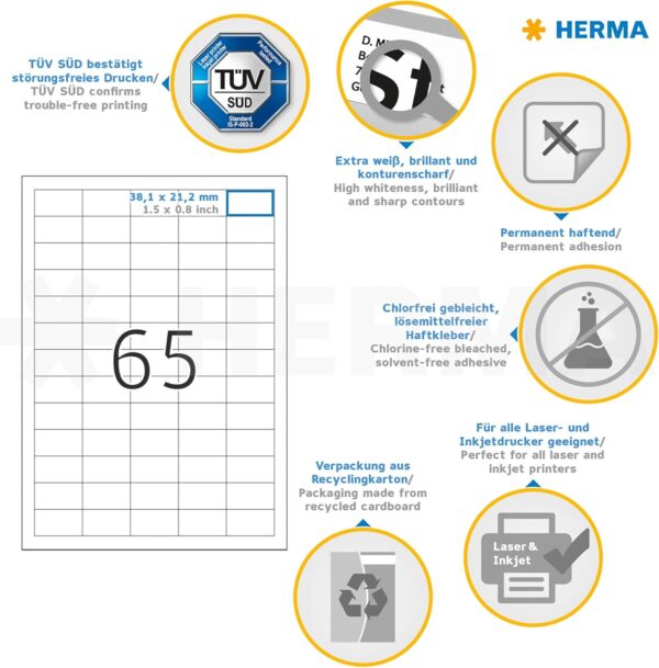 Unityj Uk Office HERMA Self Adhesive Labels 3 620